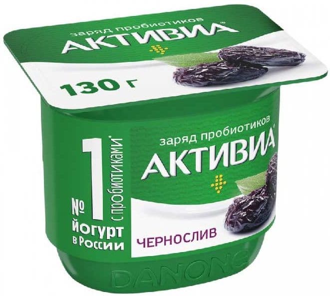 АктиБио Биойогурт обогощ.чернослив 2,9% 130г