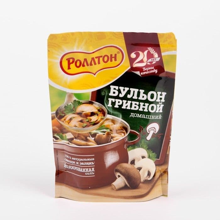 Бульон Роллтон грибной дойпак 90г