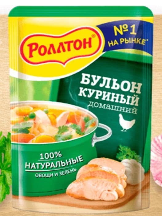 Бульон Роллтон куриный дойпак 90г