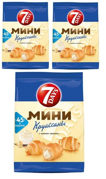 Круассаны 7Дней мини ваниль 105г