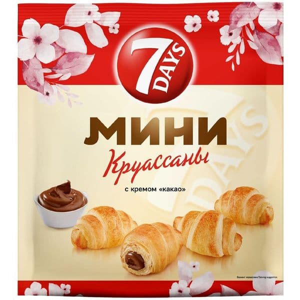 Круассаны 7Дней мини какао 105г