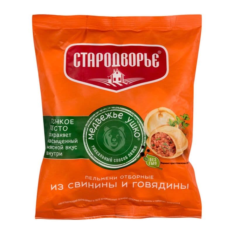 Пельмени Мясные с говядиной 1кг Стародворье сфера