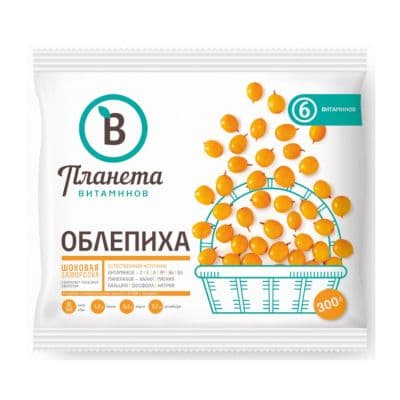 Ягода Облепиха 300/250гр Планета Витам/20