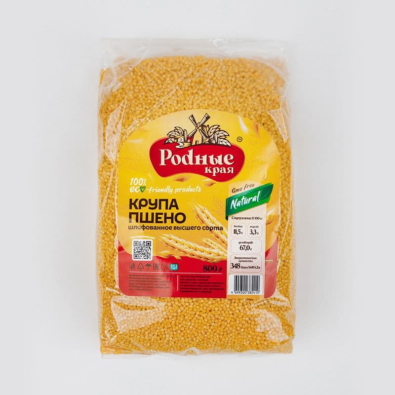 Крупа Пшено в/с 800г Родные края