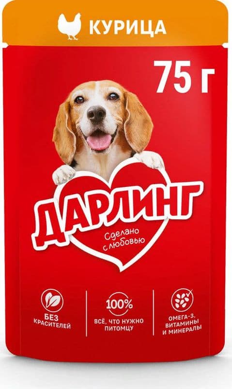 ДАРЛИНГ д/собак курица 75г*26
