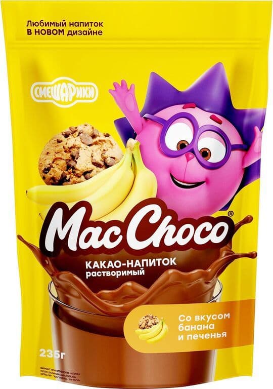 Какао Маккофе Шоко банан-печенье 235г м/у