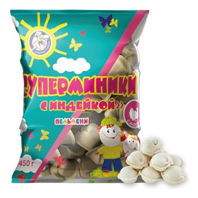 Пельмени Суперминички с индейкой 450г
