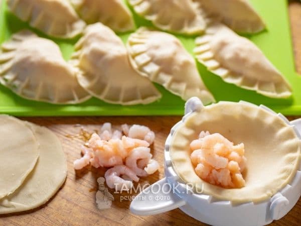 Пельмени б/п с креветками и морс.водорослями 25г КНР