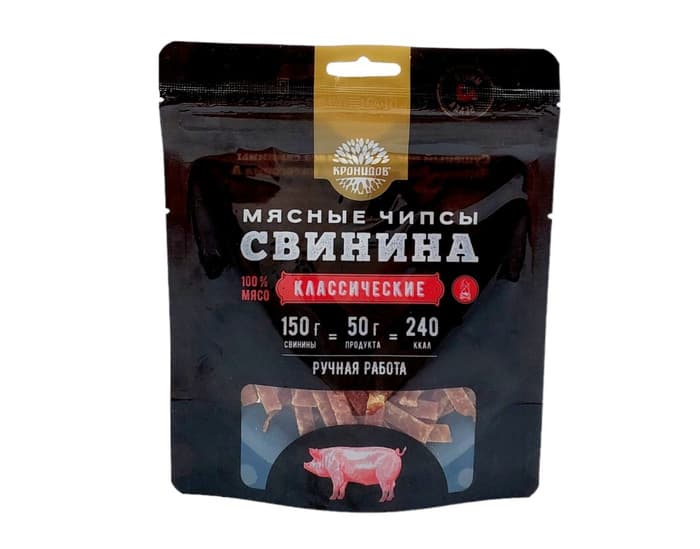 Чипсы из свинины с/в Классические 50г Мясторг