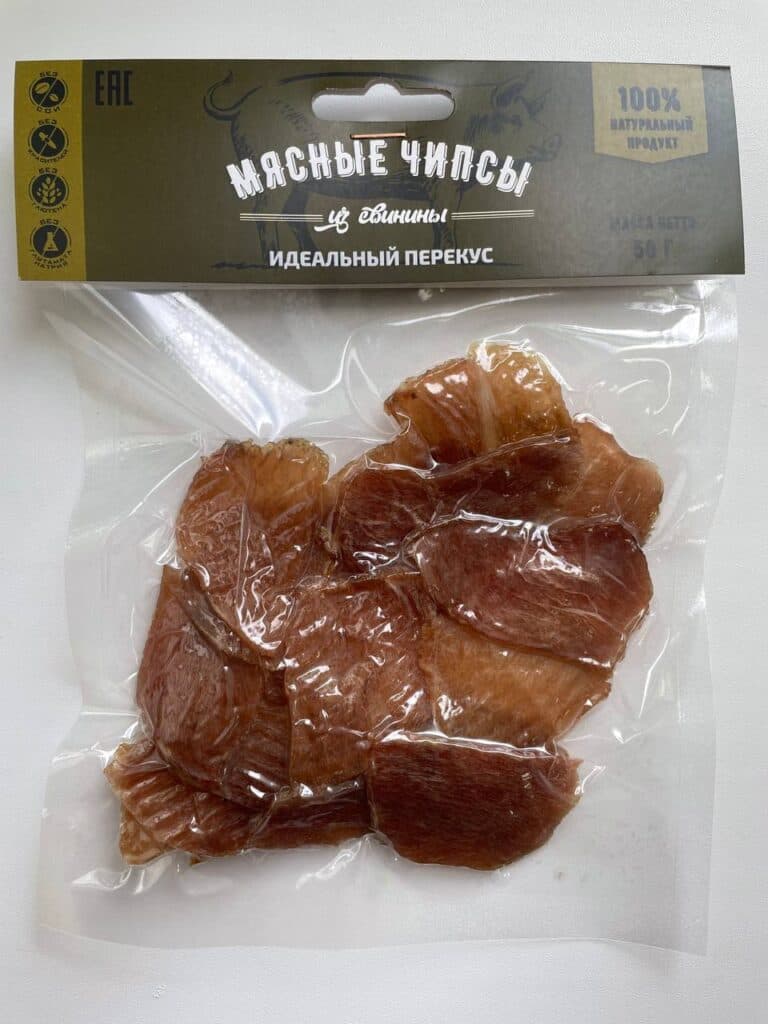 Чипсы из свинины с/в Острые 50г Мясторг