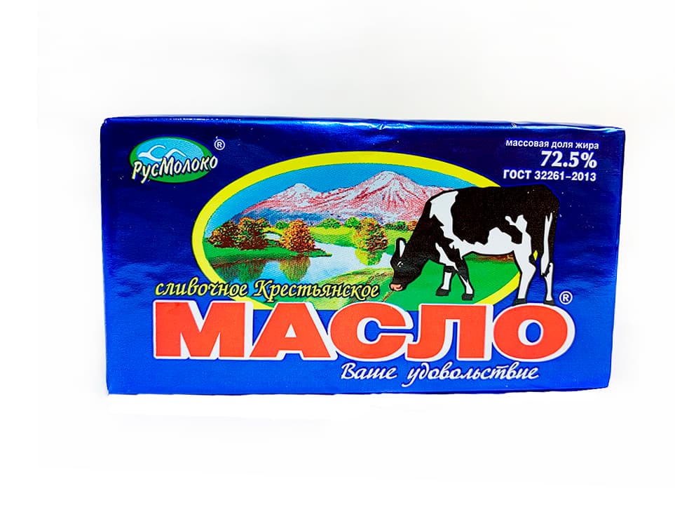 Масло слив Крестьянское ГОСТ 500г 72,5% Лучший Продукт