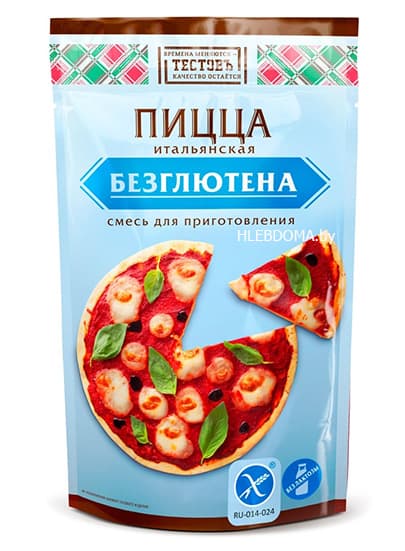 Смесь Пицца итальянская без глютена 250г Тестовъ