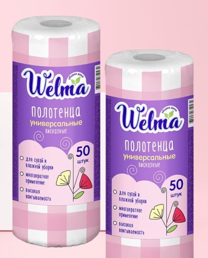 ВЕЛМА Салфетки бум.1сл розовые 50шт/38