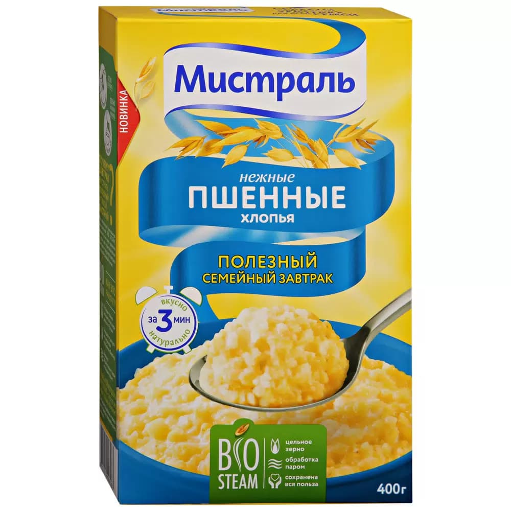 Хлопья Пшенные нежные 400г Мистраль