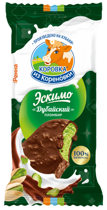 Мороженое Эскимо пломбир фисташк.с Катаифи 70 гр КизК