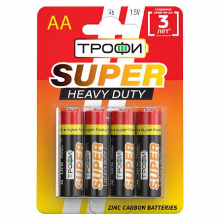 ТРОФИ Батарейки R6 АА 4шт